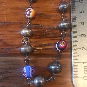 Sterling silver beaded necklace
